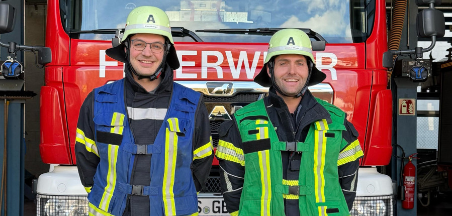 v.l. Marius Effinger, Sebastian Metzler | Bild: Feuerwehr Brigachtal