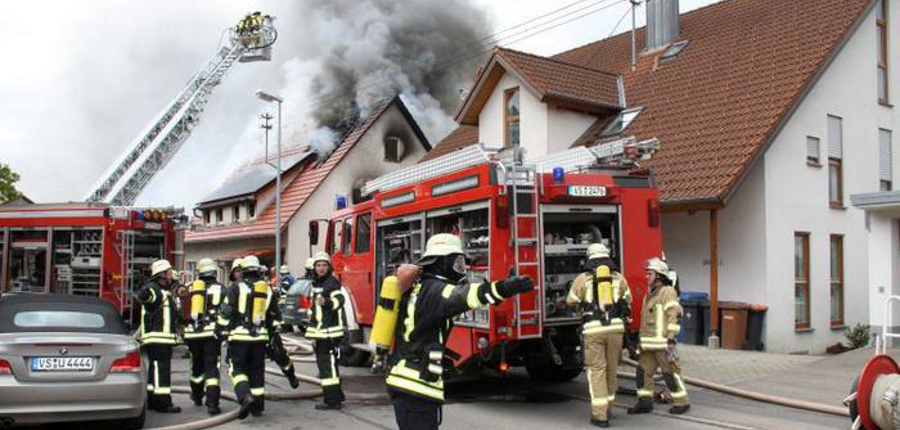 Wohnhausbrand in Brigachtal - Klengen
